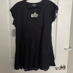 Casual black flowy dress